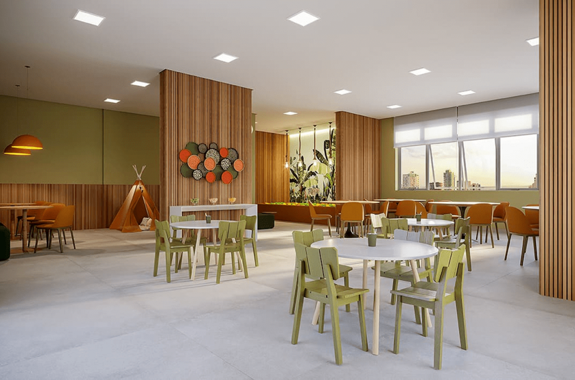 Salão de festas infantil 135m² (Perspectiva artística)