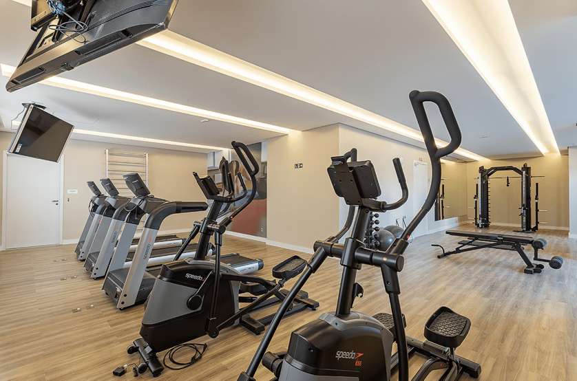 Fitness com 90m² (Foto do local)