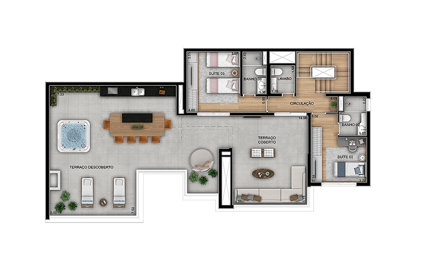 Duplex 3 suítes - Superior - Final 01 