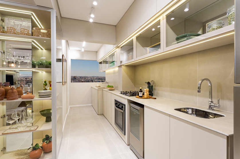 Cozinha - 95m² (Foto do decorado)