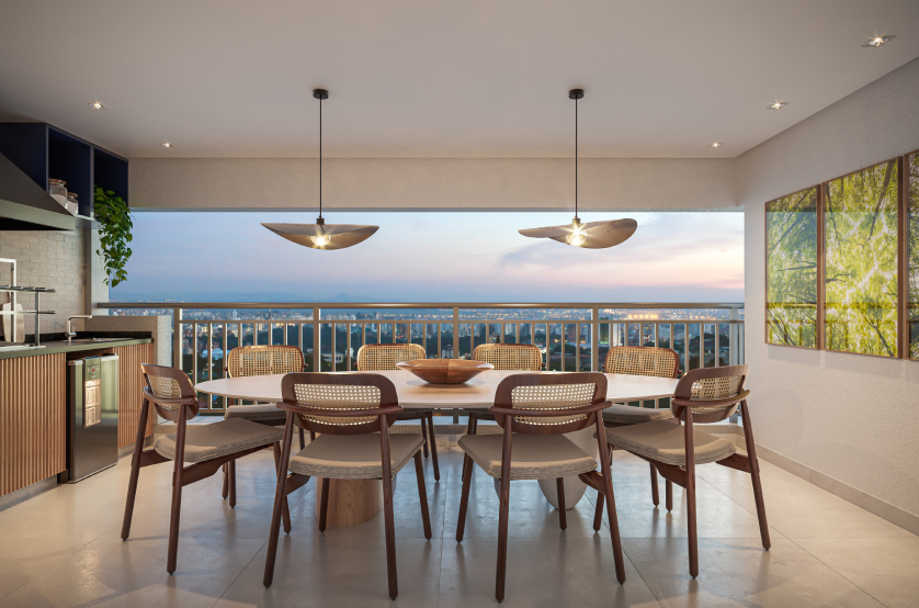 Terraço do apartamento de 110m² - Torre 2 (Perspectiva artística)