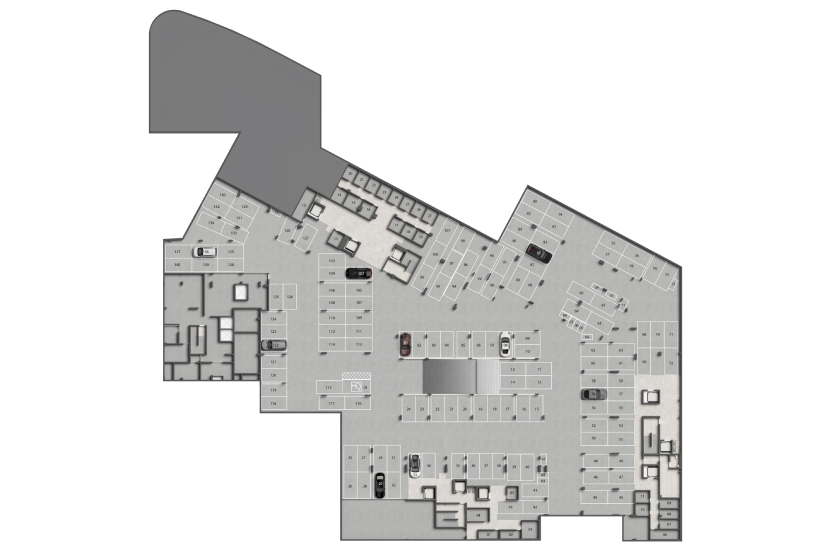 Implantação 3º Subsolo (perspectiva artística)