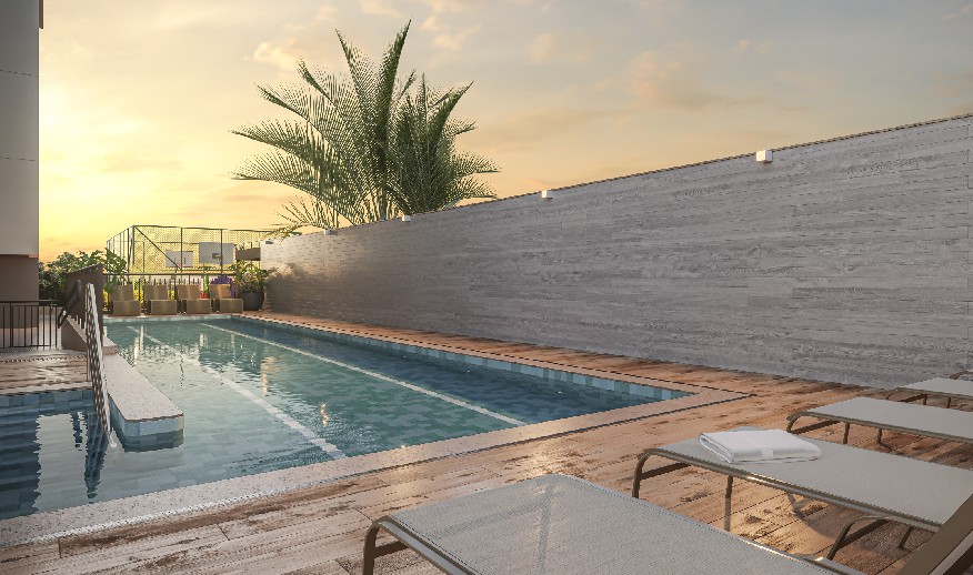 Piscinas adulto e infantil (Perspectiva artística) 
