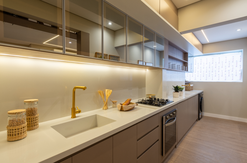 Cozinha do apto de 3 suítes -109m² (Foto do decorado) 