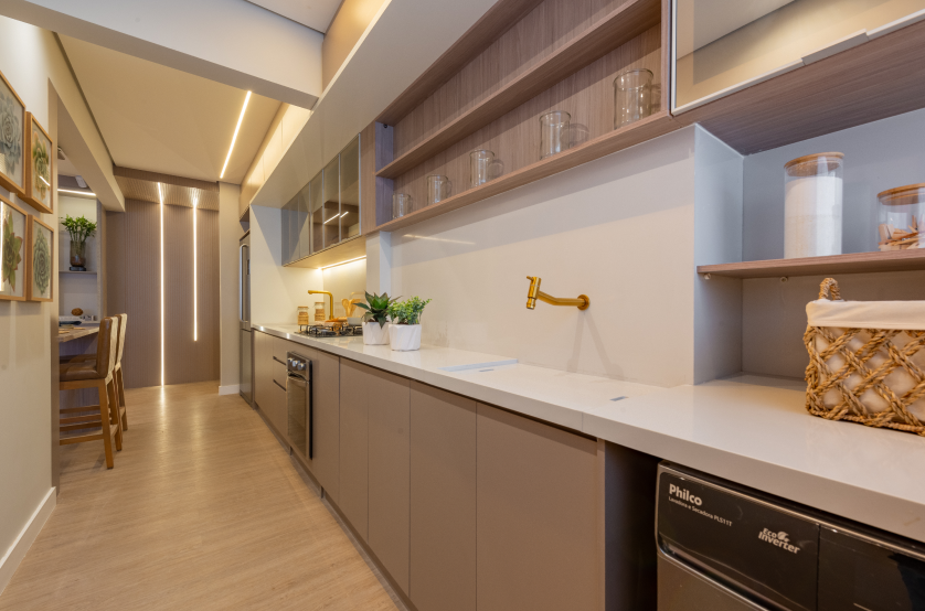 Lavanderia do apto de 3 suítes -109m² (Foto do decorado) 