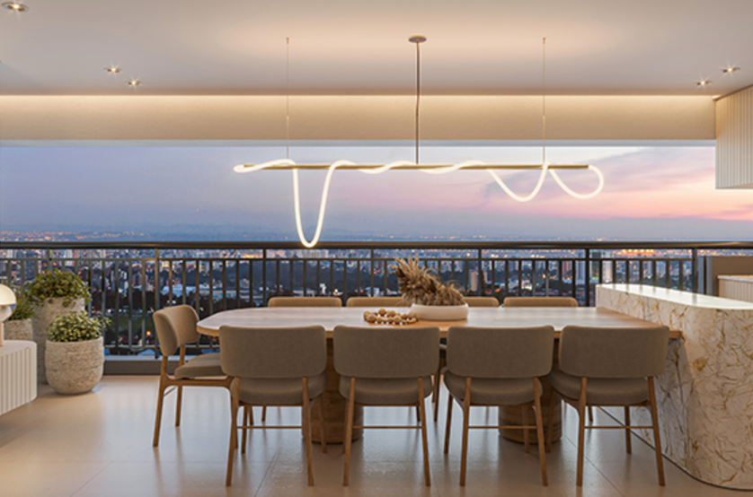 Terraço 3 suítes - Opção ampliada - 184m² - Torre 1 (Perspectiva artística)