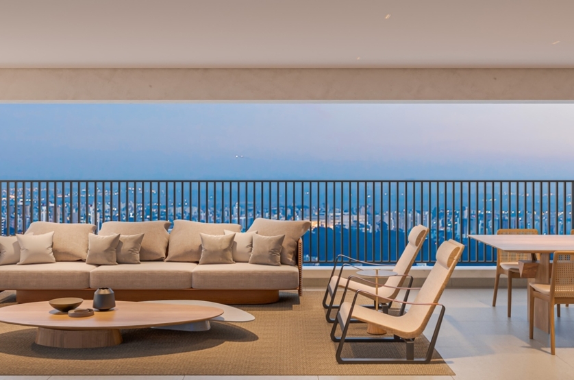 Living 4 suíte - apto 268m² (perspectiva artística) 