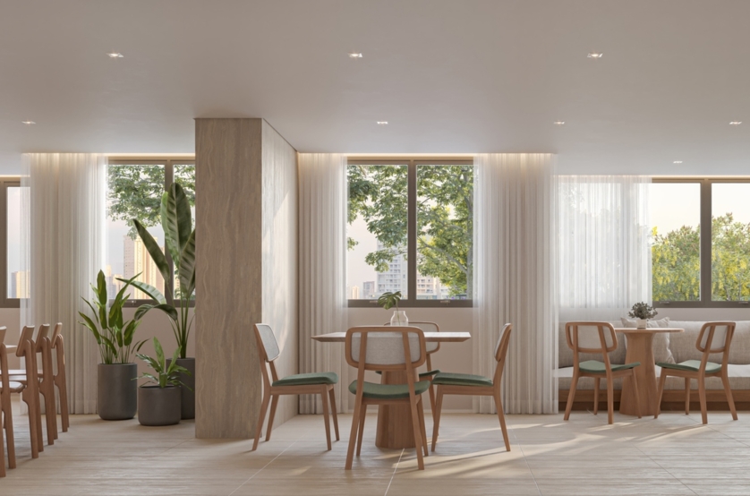 Salão Gourmet - torre 3 (Perspectiva artística)
