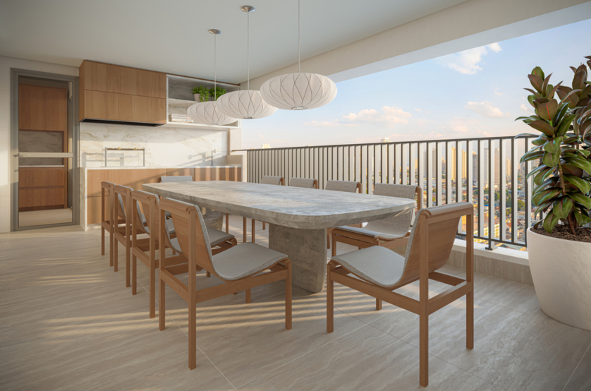 Terraço 3 suítes - apto 137m² (perspectiva artística) 