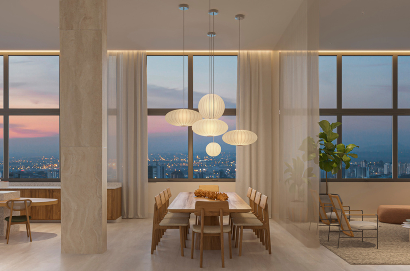 Salão gourmet - torre 1 e 2 (Perspectiva artística) 
