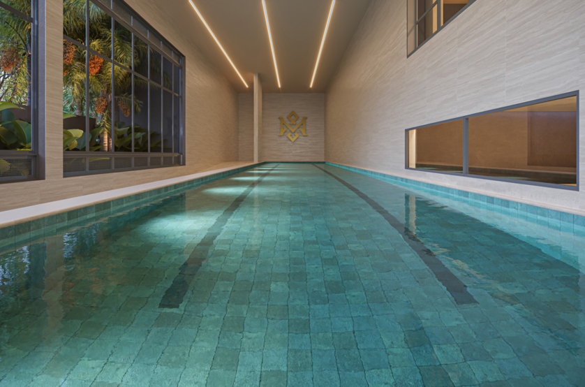 Piscina coberta - torre 1 e 2  (Perspectiva artística) 