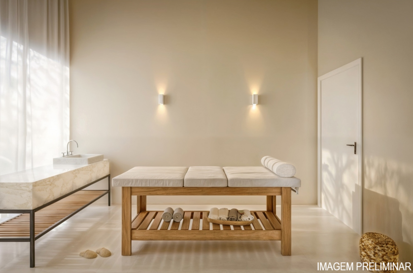 Sala de massagem (Perspectiva preliminar) 