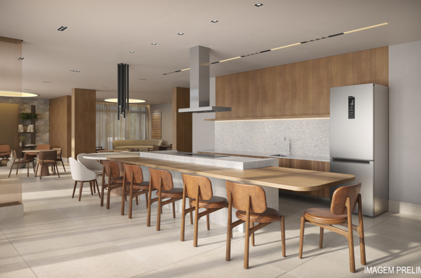 Espaço Gourmet - torre 1 e 2 (perspectiva preliminar) 