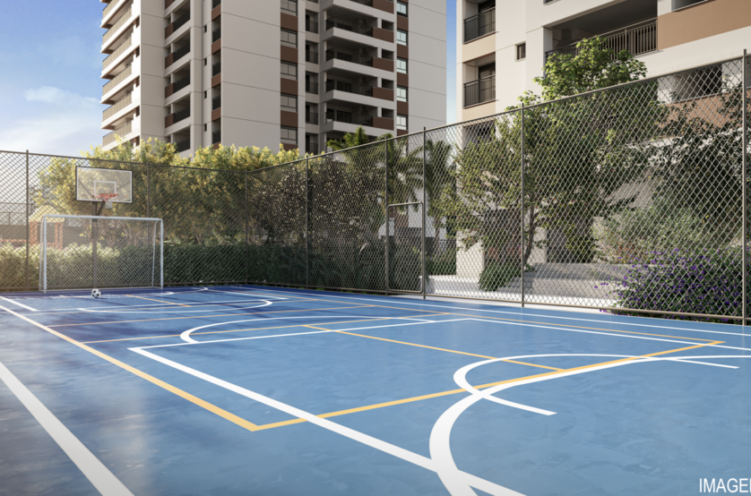 Quadra Recreativa - torre 1 e 2 (perspectiva preliminar) 