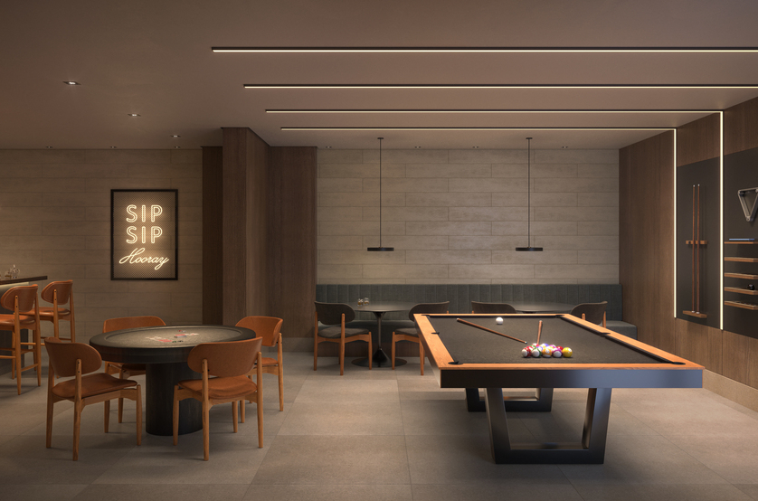 Pub lounge - torre 1 e 2 (perspectiva artística) 
