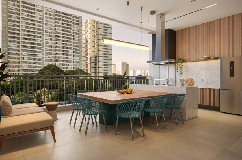 Churrasqueira Gourmet - torre 1 e 2 (perspectiva artística) 