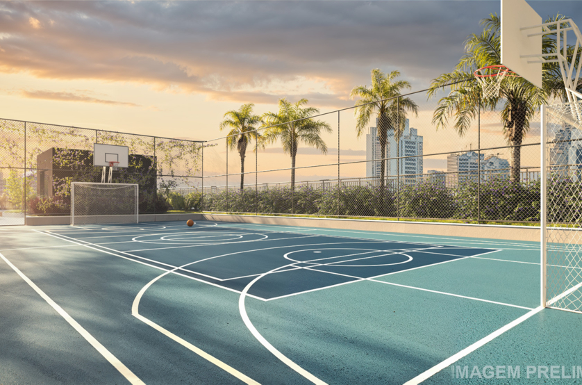 Quadra recreativa c/ marcação para Pickleball (perspectiva preliminar) 