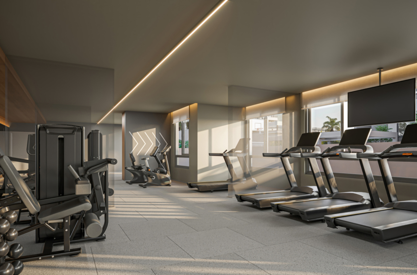 Fitness c/ espaço Multifuncional - torre 3 (Perspectiva artística)