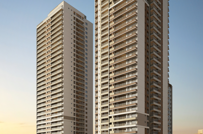 Fachada - torre 1 e 2  (perspectiva artística) 