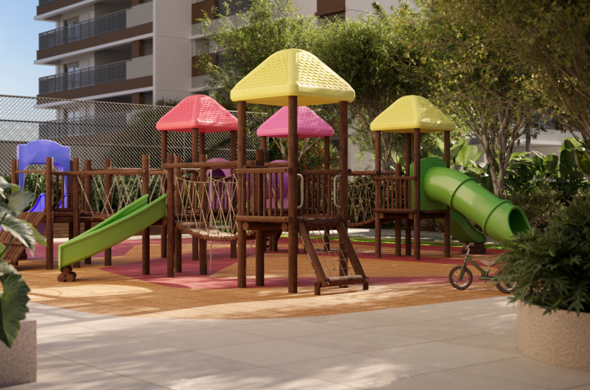 Playground - torre 1 e 2 (perspectiva artística) 