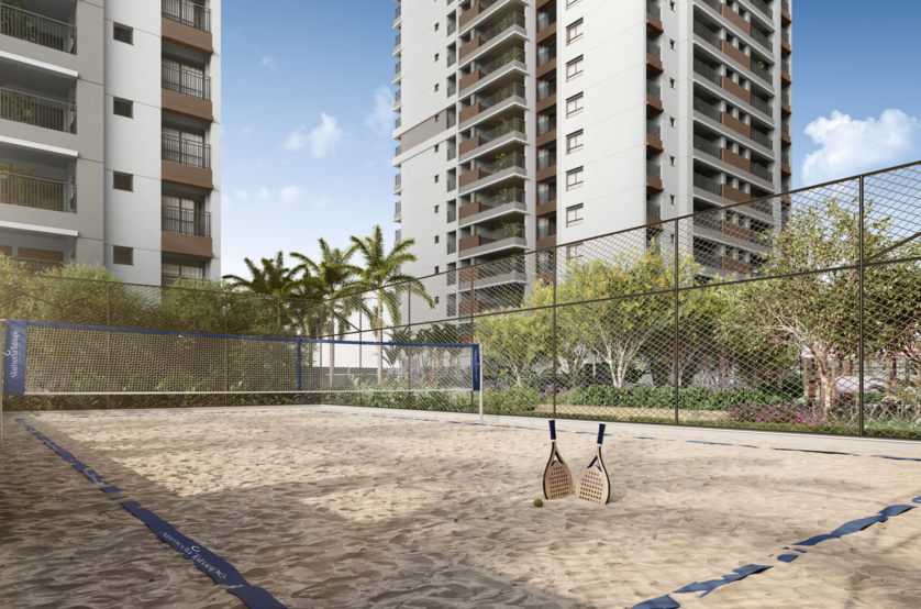 Quadra de Beach tennis - torre 1 e 2 (perspectiva artística) 