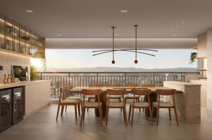 Terraço 3 suítes - apto 147m² (Perspectiva artística)