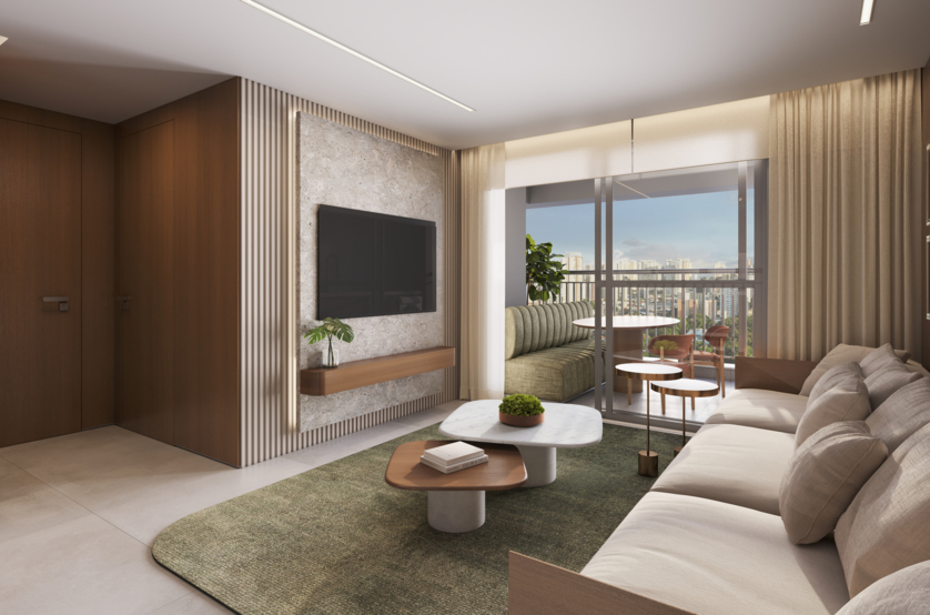 56m² | 2 dorms. (perspectiva artística) 