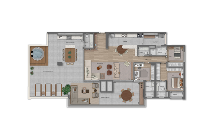 243 m² | Penthouse (perspectiva artística) 