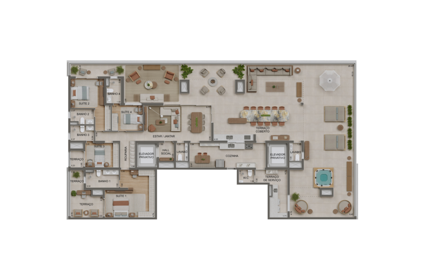 389m² | Penthouse (perspectiva artística) 