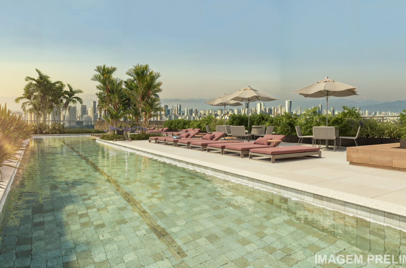 Piscina adulto c/ raia de 25m (perspectiva preliminar) 