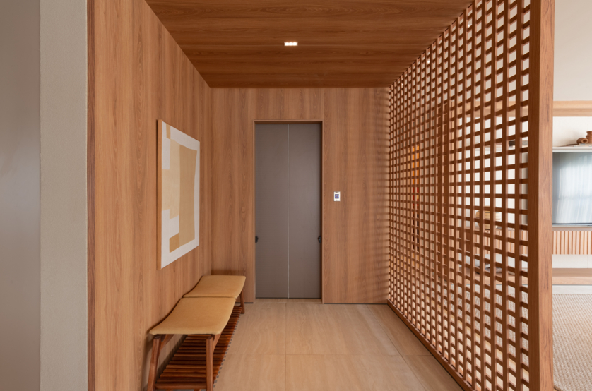 Hall do elevador privativo - 268m² (Foto do decorado)