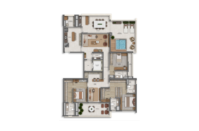 241m² | Penthouse (perspectiva artística) 
