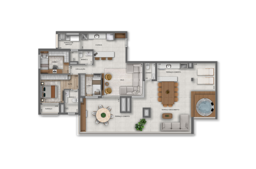 187m² | Penthouse (perspectiva artística) 