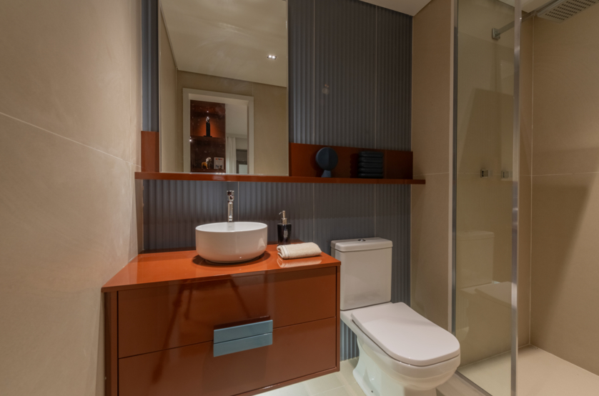 Banheiro da suíte 02 - 147m² (Foto do decorado)