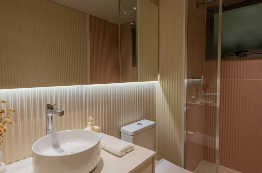 Banheiro da suíte 03 - 147m² (Foto do decorado)