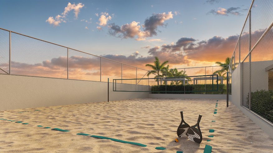Quadra de beach tennis (Perspectiva artística)
