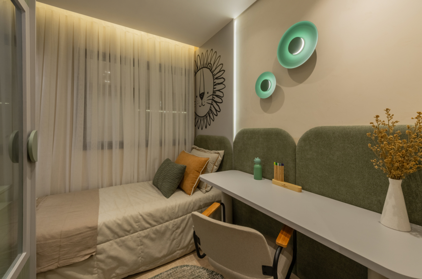 Quarto - 83m² (Foto do decorado)