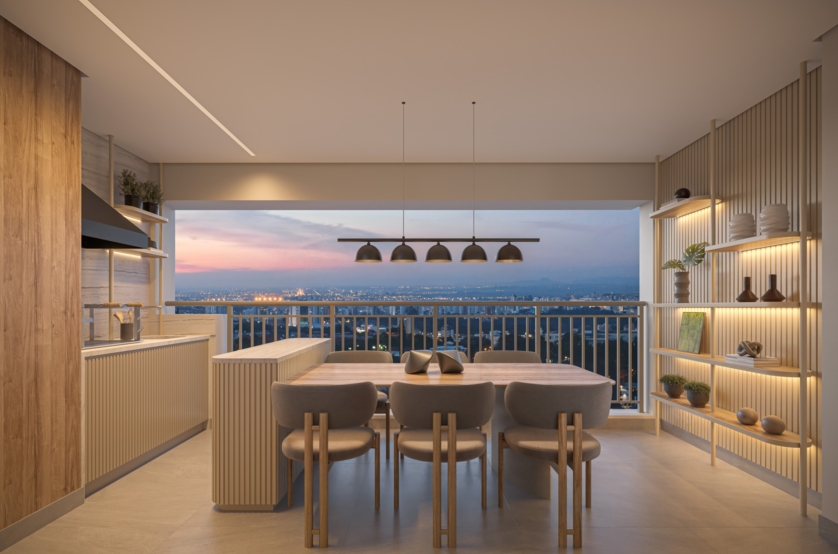 79m² |  Terraço 2 dorms. (1 suíte) (perspectiva artística) 