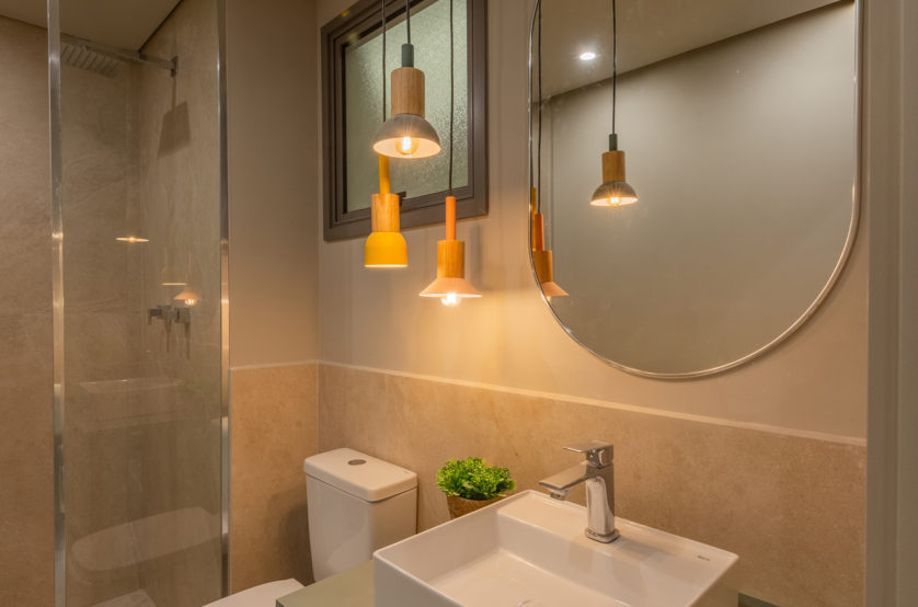 Banheiro quarto 03 - apto 121m² (Foto do decorado)