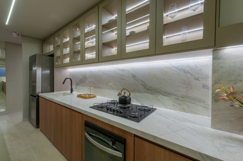 Cozinha - apto de 121m² (Foto do decorado)