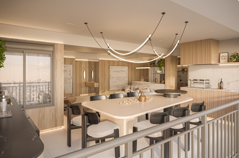 120m² | Terraço 3 suítes (perspectiva artística) 