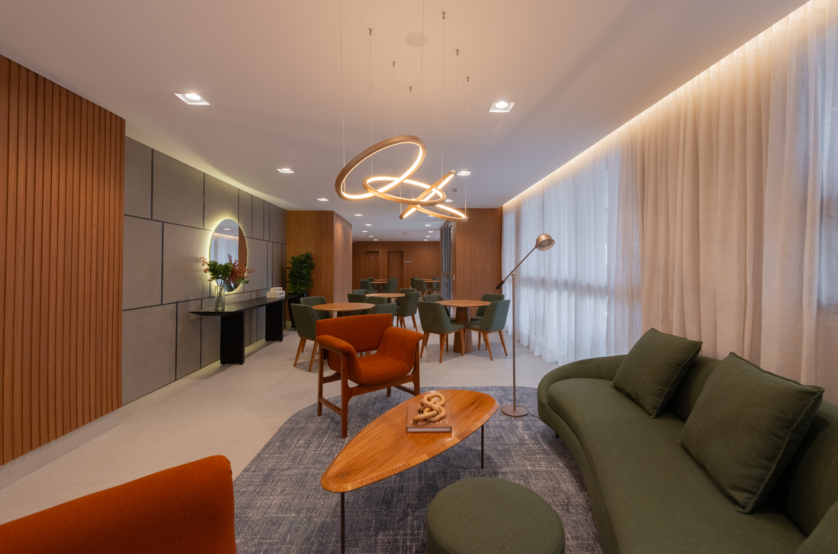 Salão de festas com 139m² (Foto do local)