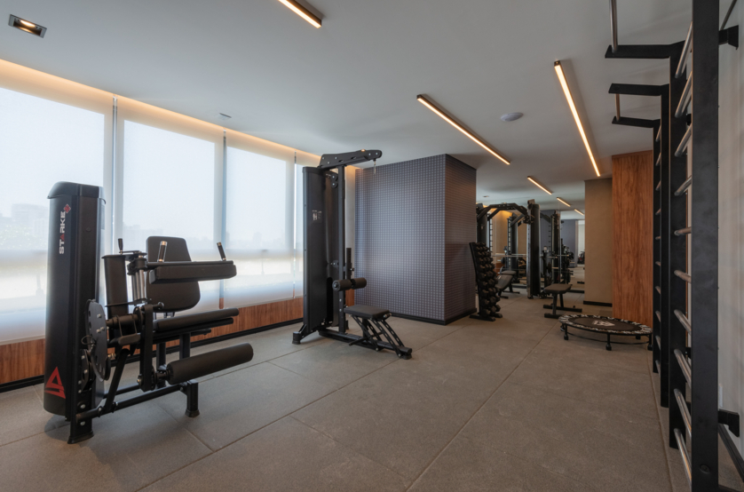 Fitness com 101m² (Foto do local)