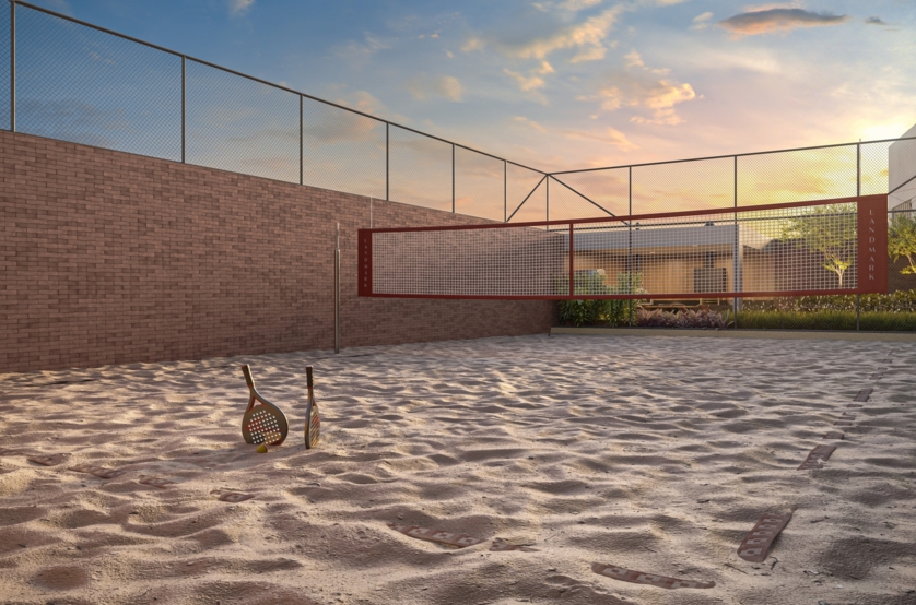 Quadra de beach tennis (perspectiva artística) 