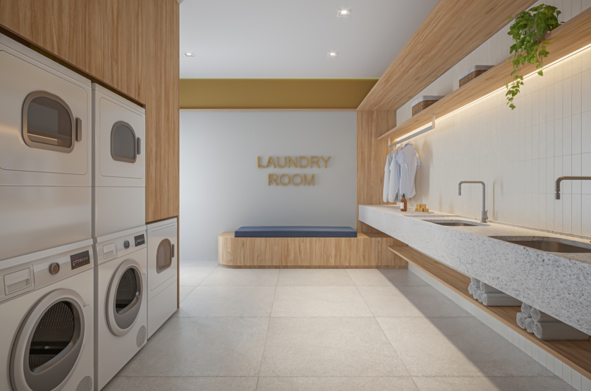 Lavanderia compartilhada (Perspectiva artística)