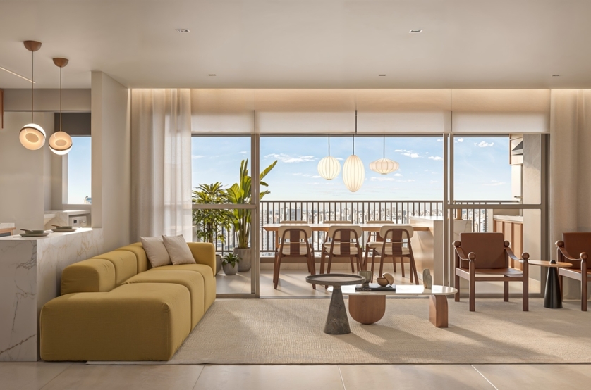 Terraço 3 suítes - 95m² (Perspectiva artística)