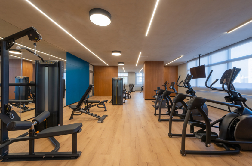 Área fitness com 259m² - 4º pavimento (Foto do local)