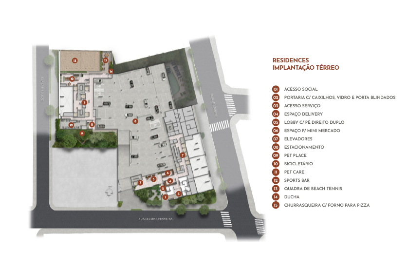 Implantação Térreo (Perspectiva artística)