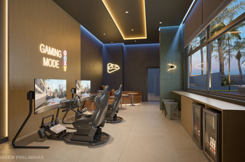 Salão de jogos (Perspectiva preliminar)