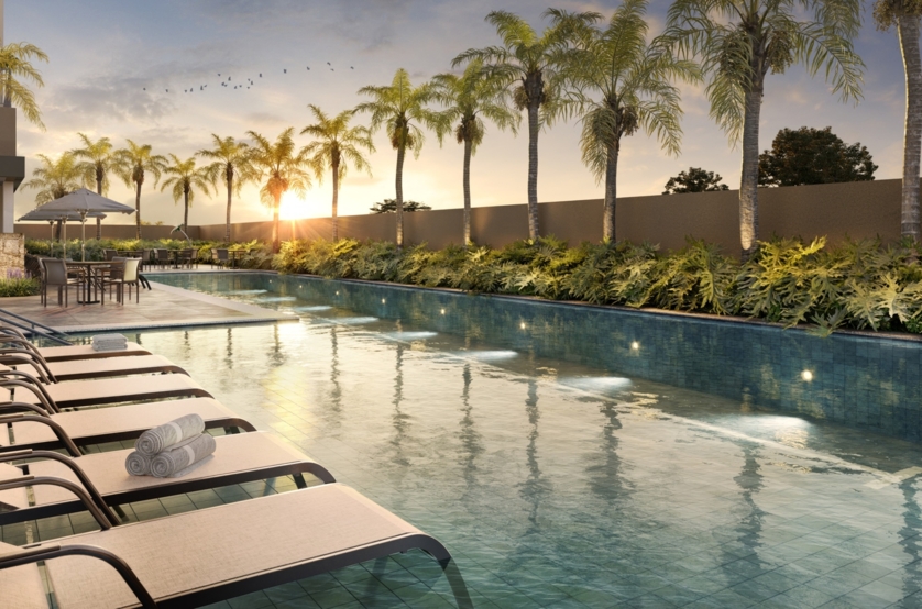 Piscina adulto c/ raia de 25m (Perspectiva artística)